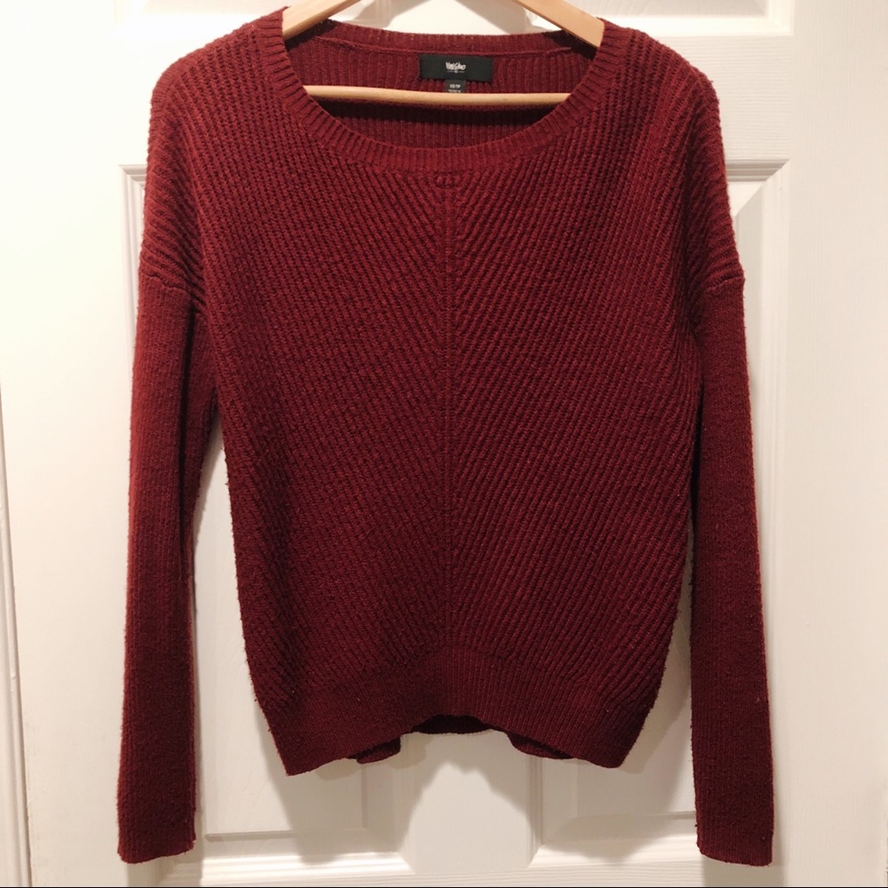 Maroon Crewneck Sweater